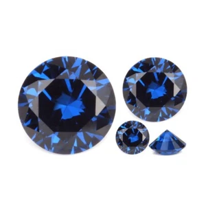 SAPPHIRE 5MM ROUND BRILLIANT CUT CUBIC ZIRCONIA LOOSE GEMS - VARIOUS PACK SIZES - Picture 1 of 4