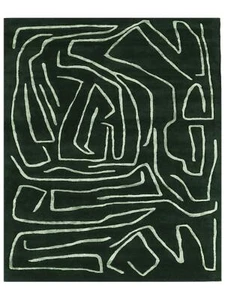 Hand-Tufted Beige color area rug geometric rug Hand rug for bedroom living room - Picture 1 of 23