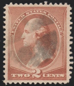 Scott 210, 2c Red Brown 1883 USED GRADE 90, 2021 PSE certificate - Picture 1 of 2