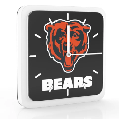 New 3 in 1 NFL Chicago Bears Home Office Decor Wall Desk Magnet Clock 6 inches Cover