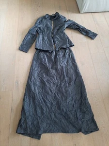 NWT COLLUSION 2 Piece Set Skirt 16 & Jacket Top UK 14 QuirkyTAFETTA EFFECT ❤️ - Picture 1 of 15