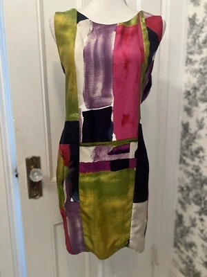 corey lynn calter Women’s Silk dress Size 4 Multicolor open back - Image 1 of 4
