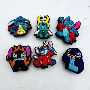 Lilo & Stitch Spooky Croc Shoe Charms Jibbitz 6pc Set - Picture 1 of 2