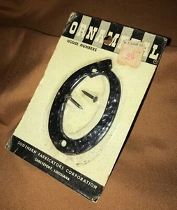 Zero Ornametal 3" HOUSE NUMBER by Southern Fabricators Corporation NOS Vintage - Picture 1 of 13