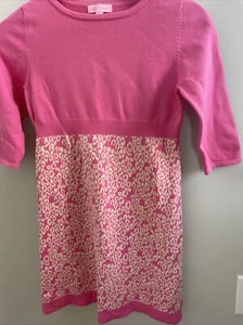 Lilly Pulitzer Girls 12-14 3/4 Sleeve,Sweater Dress, Cheetah - Picture 1 of 4