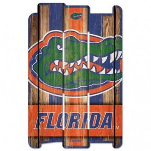 Florida Gators Wood Fence Sign 11"x17" [NEW] NCAA Wall Man Cave Fan Wall - Picture 1 of 1