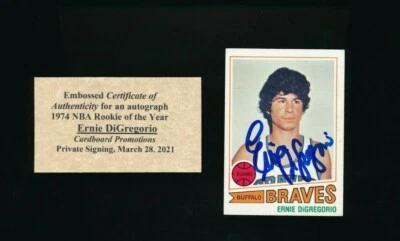  1977 Topps Card #131 Ernie DiGregorio Autograph Signed Braves strong eye (003) - Image 1 of 2