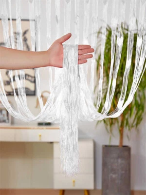 2xCortinas de puerta de cadena de corazón con cuentas divisor de habitación borla flecos panel de ventana con cuentas Foto 1 de 4