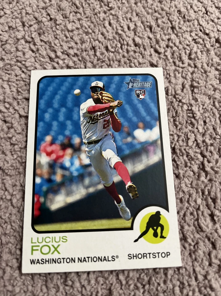 2022 Topps Heritage High Number Lucius Fox Rookie RC Washington Nationals #618 - Image 1 of 1