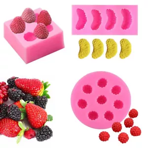 Candle Mold 3D Strawberry Segment Fruit Soap Candles Mulberry Silicone Mold DIY - Picture 1 of 14
