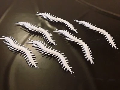 White Centipede Insect 6 Pack New Halloween Scary Creepy Plastic Party Animal