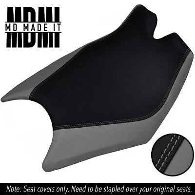 FITS KTM RC8 1190 08-15 CUSTOM FRONT GRIP VINYL SEAT COVER DSG3 BLACK & GREY - Image 1 of 4
