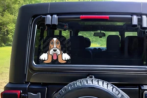 Basset Hound Dog Decal sticker window cling, easy apply uv water resistant - Picture 1 of 2