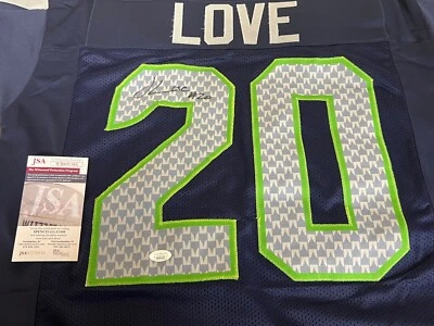 Julian Love Seahawks Autographed Signed Blue Custom Jersey JSA COA XL - - Image 1 of 3