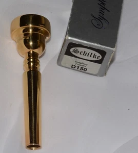 SCHILKE Symphony M150 trumpet mouthpiece GOLD PLATE 24 throat 18 or 1 1/2C - Bild 1 von 4