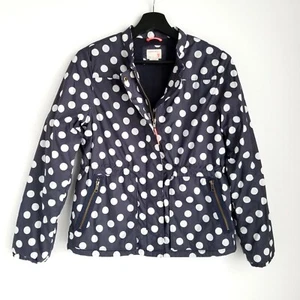 Crewcuts Fleece Lined Jacket Girls 14 Polka Dot Navy/White Nylon - Picture 1 of 5