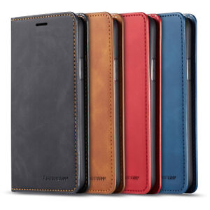 Magnetic Flip Leather Wallet Case Cover For iPhone 13 12 11 Pro Max XS XR 8 7 SE