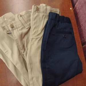 Lands End Boys Khaki/ Navy (3 Pack) Pants Size 5S - Picture 1 of 7