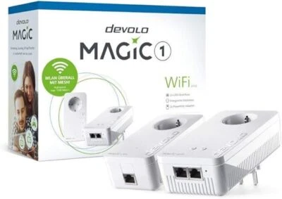 Devolo Magic 1 WiFi 1200 Mbit/s Ethernet LAN Anschluss WLAN weiß 2 Stück - Bild 1 von 4