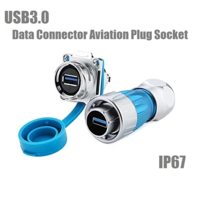 RF1/4 Bayonet connecting USB3.0 waterproof connector USB3.0 connector USB socket - Image 1 of 4