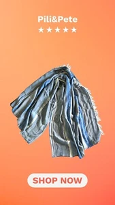 Caterina de Medici Italy 100% Cotton Scarf Shawl Multicolor, Two Side Fringe~NEW - Picture 1 of 5