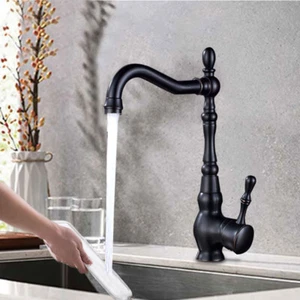 Grifo mezclador de lavabo barra fregadero lavabo de bronce frotado con aceite - Imagen 1 de 7