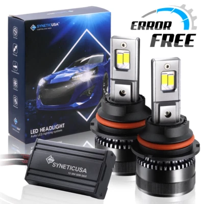 Syneticusa 9007 HB5 All-In-One Error Free CSP LED Head Light Hi-Low Beams White - Image 1 of 4