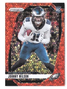 2024 Panini Prizm - Orange Lazer Prizm #355 Johnny Wilson RC Philadelphia Eagles - Picture 1 of 2