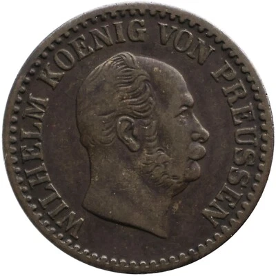 1864 A 1 Silbergroschen Kingdom of Prussia Germany Coin William I (MO3737-) - Image 1 of 2