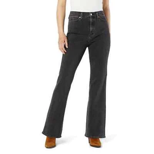 Levi Strauss Signature Women's Heritage High Rise Flare Jeans, Black Size 14|W32 - Picture 1 of 3
