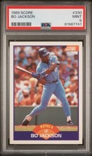 1989 Score Bo Jackson # 330 Kansas City RoyalsPSA 9 MINT