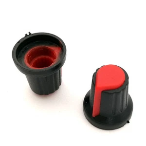 20Pcs 6mm Threaded Knurled WH148 Potentiometer Knobs Caps 15*17 mm Red - Picture 1 of 3