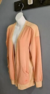 The North Face Sweater Womens M Orange Star Rise Fleece Cardigan Open FlashDry - Picture 1 of 23