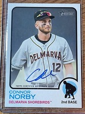 2022  Topps Heritage Minor League CONNOR NORBY Prospect Auto #ROA-CN Orioles