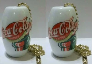 Charming Coca Cola Ceiling Light/ Fan Pulls Set 8 - Picture 1 of 1