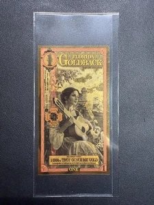 Florida 1 Goldback 2025 Gold Polymer Note 1/1000th Troy Oz 24KT Goldback - Picture 1 of 2