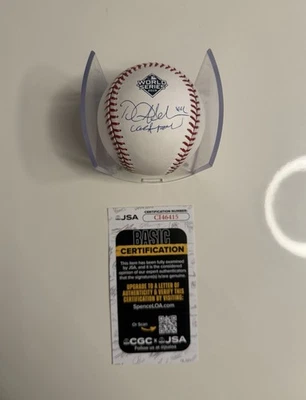Daniel Hudson Nationals Autographed 2019 World Series Baseball Inscribed JSA COA - Image 1 of 2