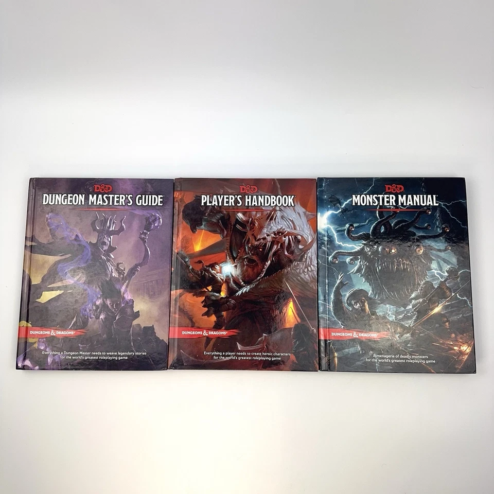 DND Core Book 2014 5e Lot Player Handbook Monster Manual Dungeon Master’s Guide - Image 1 of 4