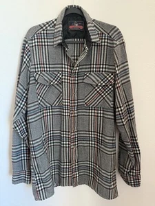 Vintage Backpacker Sportwear kariert Langarm Flanell Herren Größe Large HOCH - Bild 1 von 11