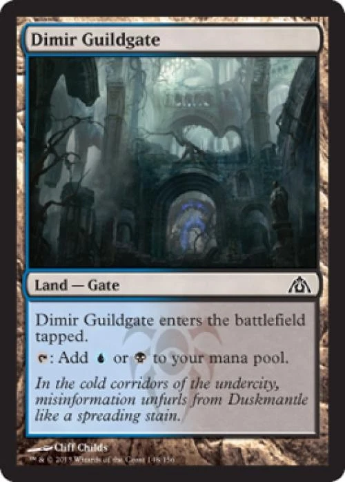 Dimir Guildgate -Foil Light Play MTG Dragon's Maze - Image 1 of 1