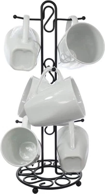 Estante para tazas de café Blue Donuts Farmhouse, árbol para 6 tazas, negro  Foto 1 de 4