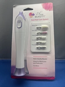 PLUM BEAUTY TOTAL NAGELPFLEGESYSTEM, 5 AUFSÄTZE FÜR MANIKÜRE & PEDIKÜRE KABELLOS - Bild 1 von 3