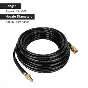 5800PSI 50ft High Pressure Washer Tube Cleaning Hose 3/8inch QuickConnector SH5W - Picture 1 of 7