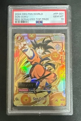 DRAGON BALL FUSION WORLD REGIONAL TOP PRIZE SON GOKU FP-001 PSA 10 2024 ENGLISH - Image 1 of 3