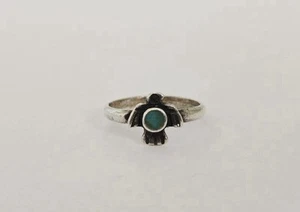 Vintage Fred Harvey Era Sterling Silver Turquoise Thunderbird Ring Sz 5.25 1.4g - Picture 1 of 5