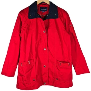 Mackintosh New England Jacket Windbreaker Rain Fully Lined Red Women S - Picture 1 of 9