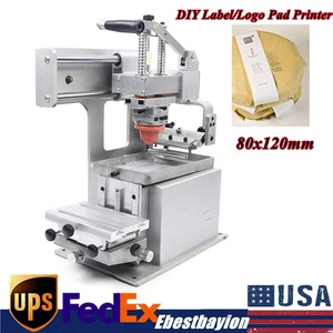 Dia. 3.5" Ink Cup Pad Printing Machine Manual Press Printer With 1 pc Rubber Pad - Picture 1 of 12