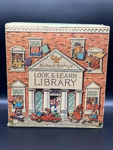 VINTAGE Richard Scarry's Look & Learn Library 4 Hardcover Box Book Set 1971 - Imagen 1 de 16