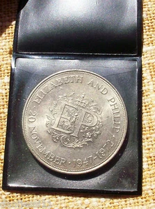 Moneda/ Elizabeth y Philip/ EP/ Corona/ 1947-1972/ Elizabeth II /1 - Imagen 1 de 2
