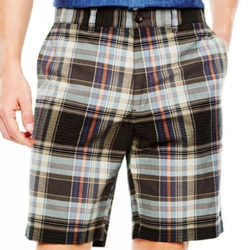 Claiborne серо-коричневый тени плоский передний шорты размер 38 новый - Изображение 1 из 1